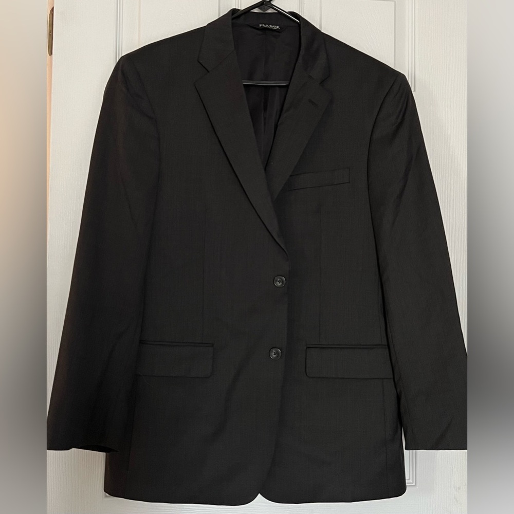 Jos. A. Bank Travelers Charcoal Blazer Sport Coat 100% Wool Sz 42R Double Vents